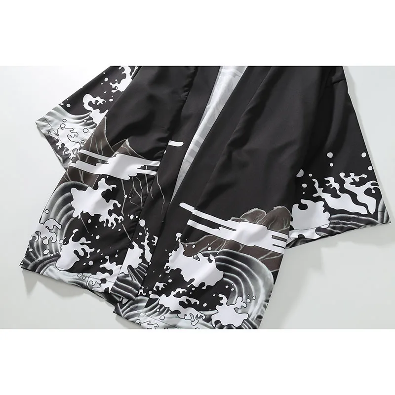 Кимоно в японском стиле Samurai Crane кардиган Haori для мужчин и женщин Китайская
