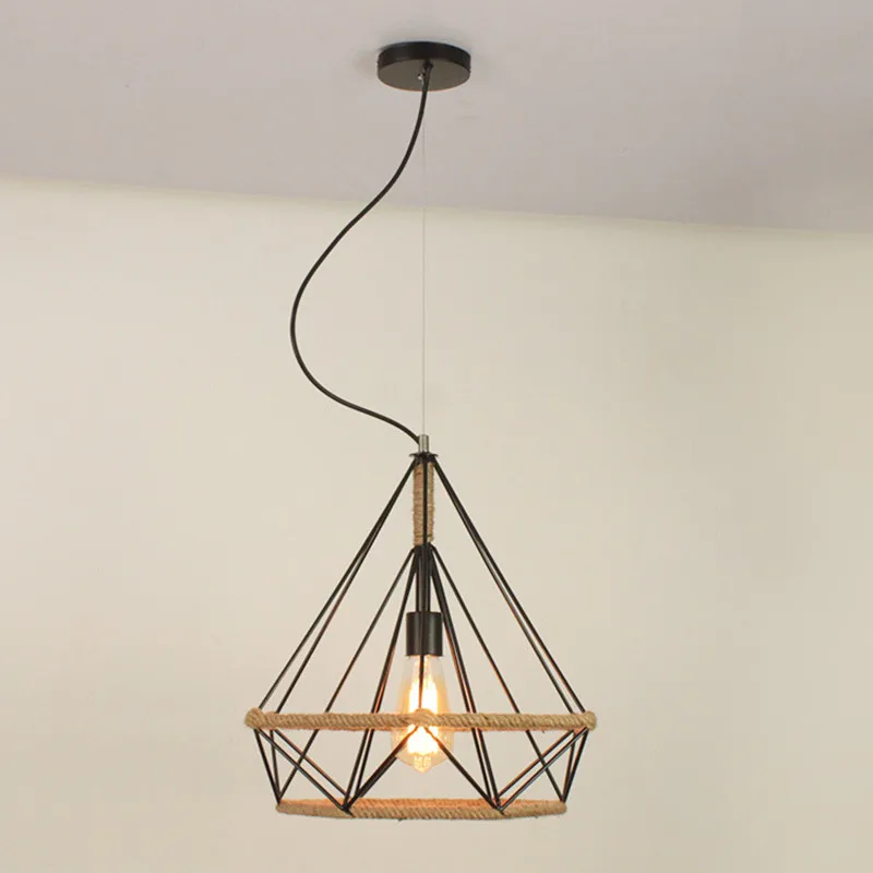 Новый железный подвесной светильник в форме бриллианта стиле ретро