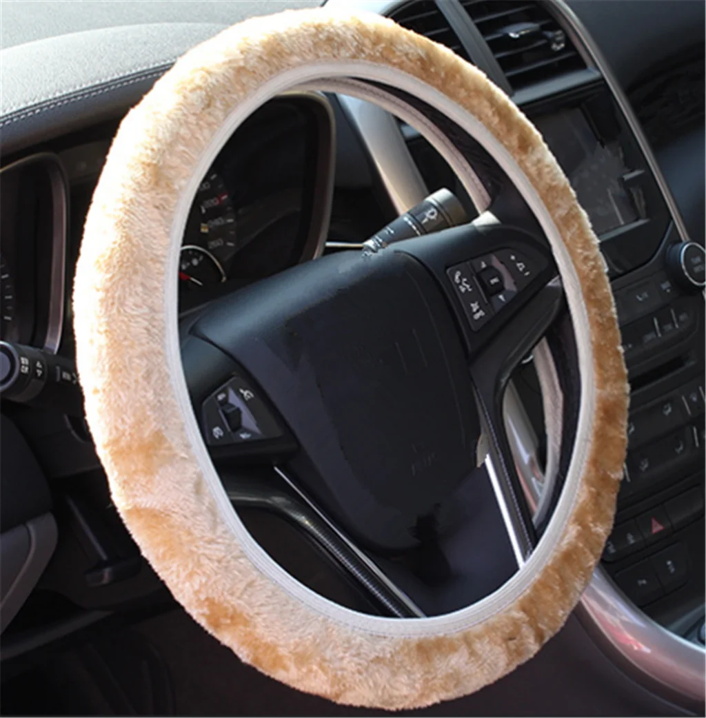 Car steering wheel cover plush super soft handle telescopic for Audi Q3 Q5 SQ5 Q7 A1 A3 A4 A4L A5 A6 A6L A7 A8 S5 S6 S7 TT images - 6