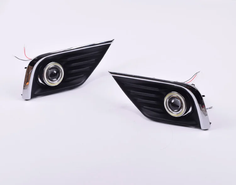 QINYI инновационный COB angel eye Светодиодный дневной ходовой светильник DRL+ галогенный противотуманный светильник+ объектив проектора для Nissan teana altima