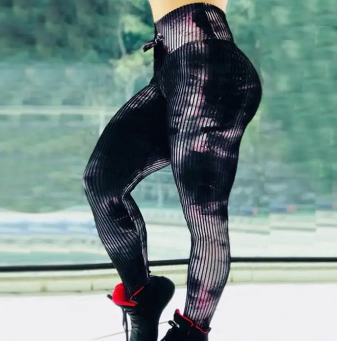 Seamless Leggings Pants 2019 Abstract Line Print Fitness Running Jogging Sexy High Waist Hip Leggins Sport Women | Женская одежда