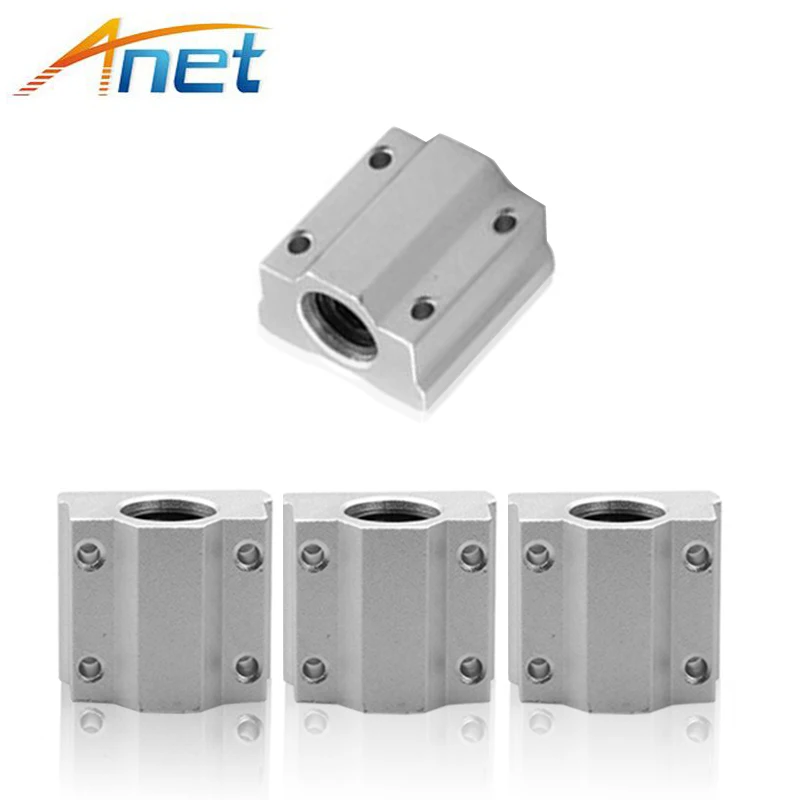 Anet 3D Printer Part 5PCS/lot SC8UU SCS8UU 8mm Motion Ball Bearing slider Block Bushing Linear Shaft 3D Printer Part