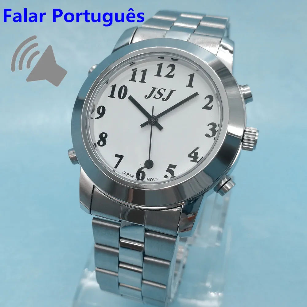 Португальские говорящие часы португальские для невидимых людей или с