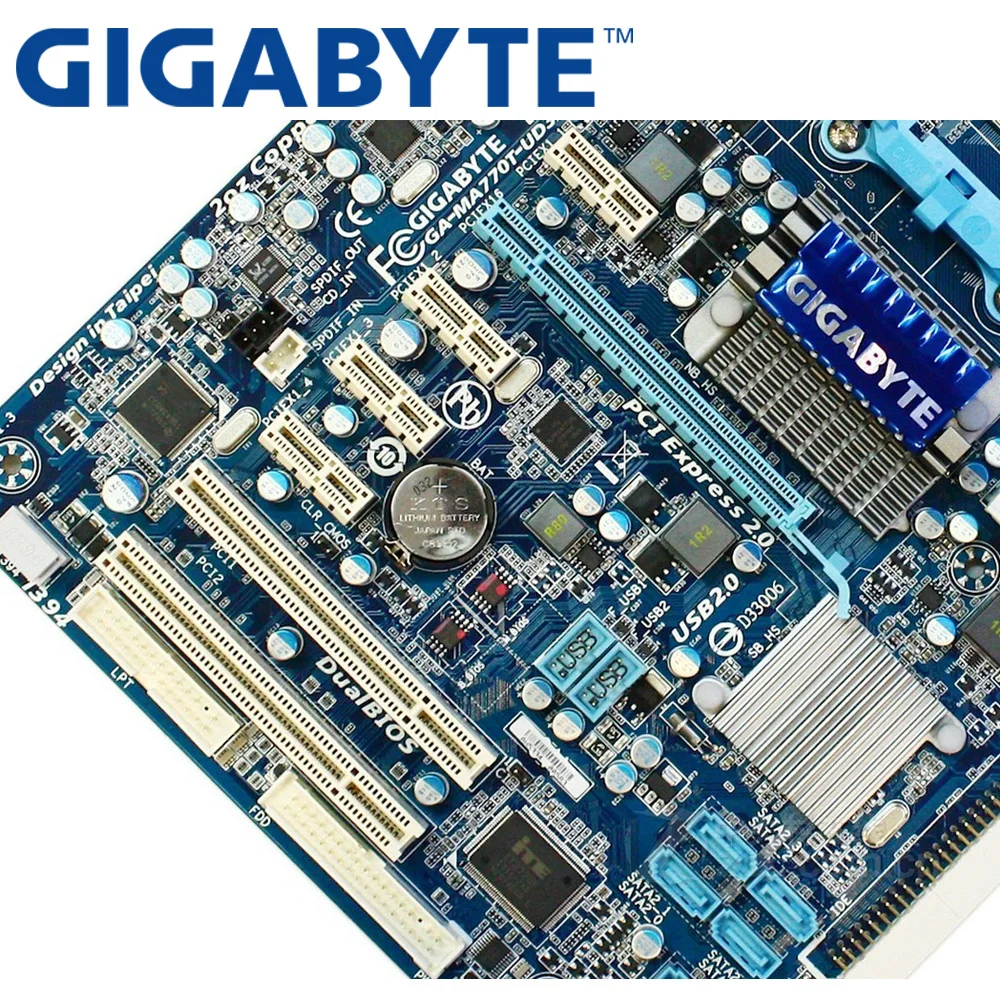 GIGABYTE GA MA770T UD3P настольная материнская плата 770 разъем AM3 для Phenom II Athlon Sempron 100 DDR3 16G ATX
