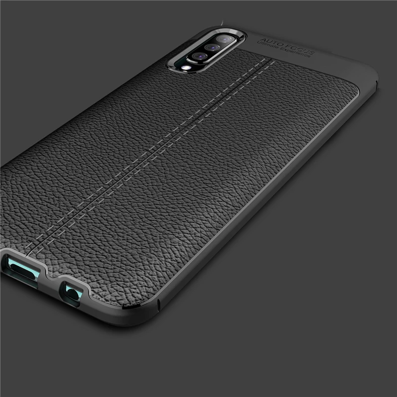 Для samsung Galaxy A70 Чехол кожаный Стильный чехол прочный ТПУ чехол для телефона для Galaxy A50 A 70 чехол 360 полная защита бампер