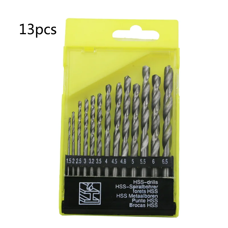 

13pcs / lot HSS High Speed Steel Cobalt Drill Bit Set 1.5-6.5mm Drill Bit QST13
