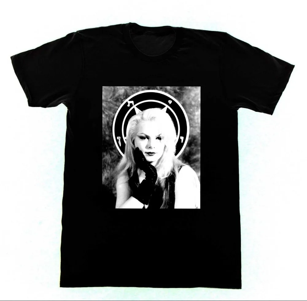 Zena LaVey футболка с ведьмой 26 Церковь Сатаны Готическая пентаграмма GothCrew вырез