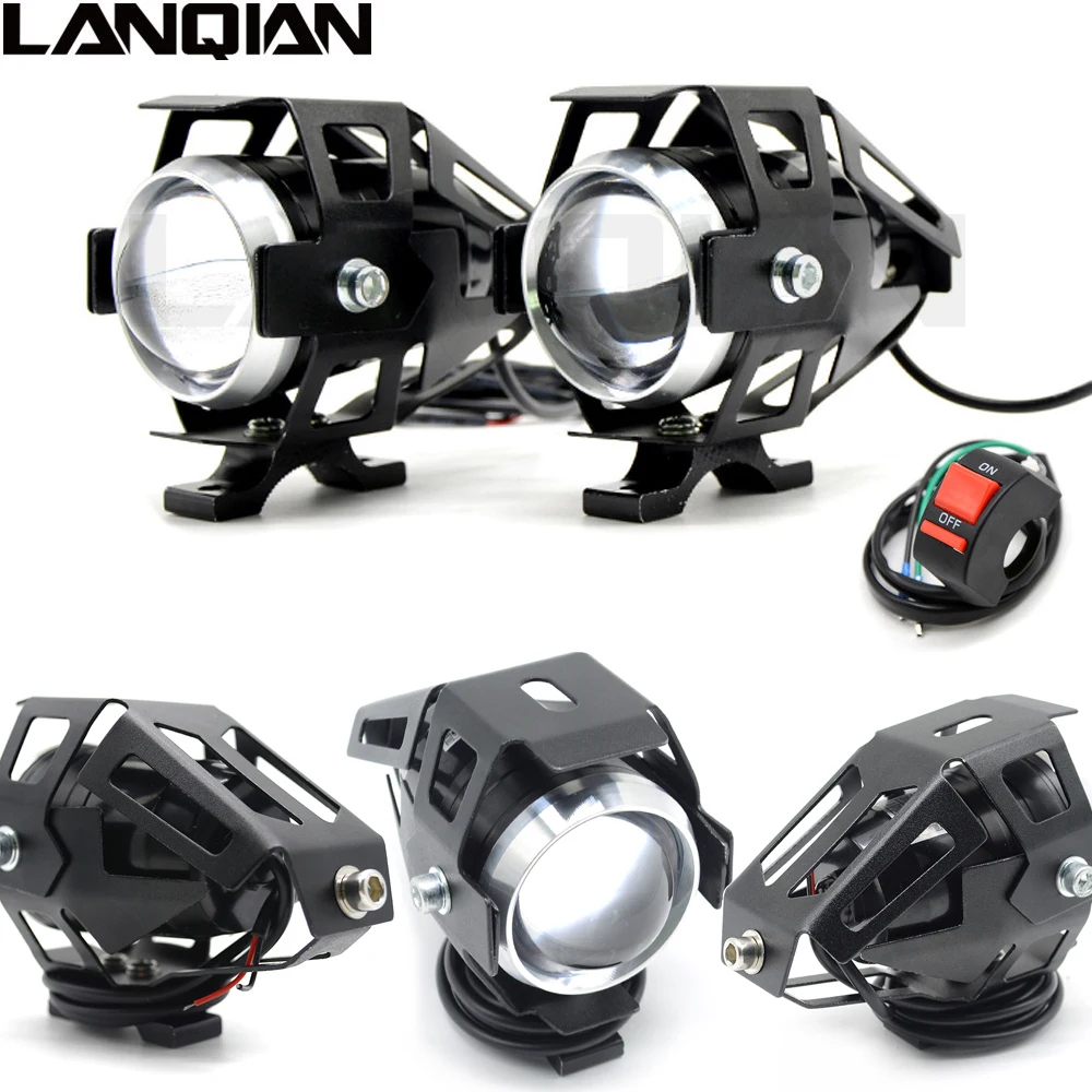 Универсальная фара для мотоцикла 2 шт. противотуманный светильник