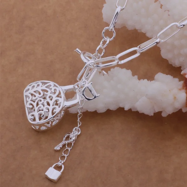 Ожерелье из стерлингового серебра 925 пробы ювелирные изделия с гравировкой/bgaajxha