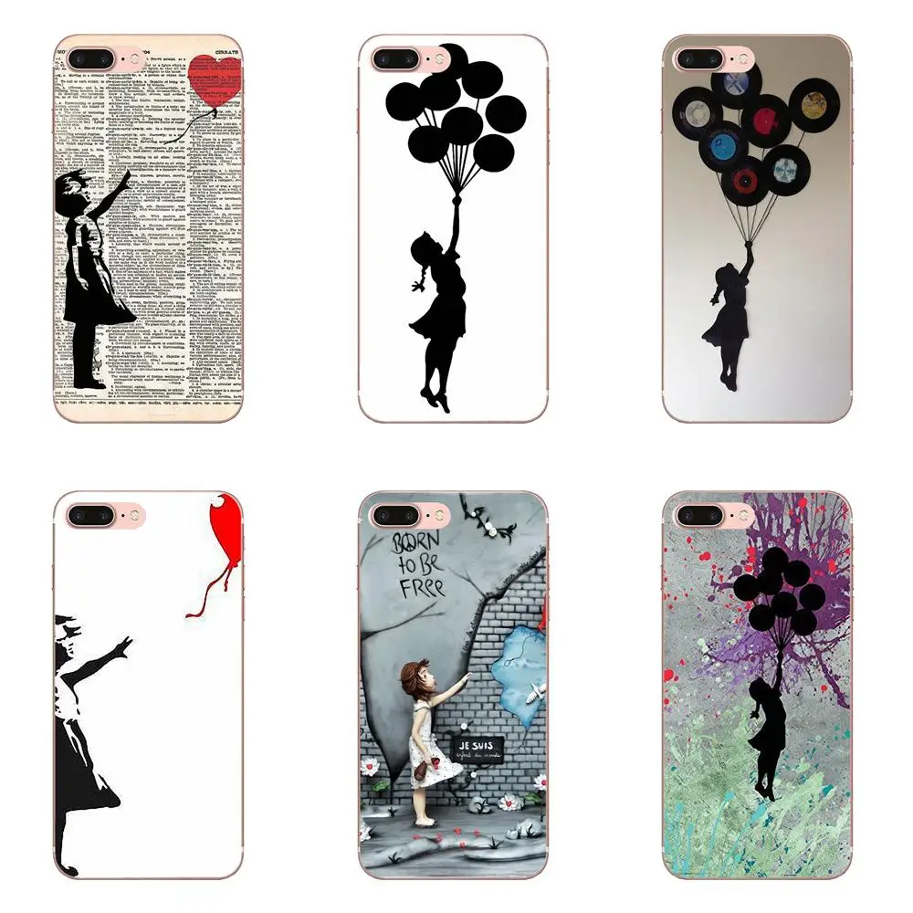Чехол для телефона из ТПУ чехол Banksy Girl с воздушным шариком LG G2 G3 G4 G5 G6 G7 K4 K7 K8 K10 K12 K40