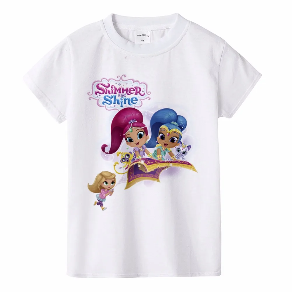 1 шт./лот/ Детская летняя футболка для девочек с героями мультфильмов хлопковая