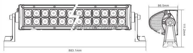 

1 pc combo beam Epistar LED chips 32inch 180W led light bar for trucks auto products lantsun