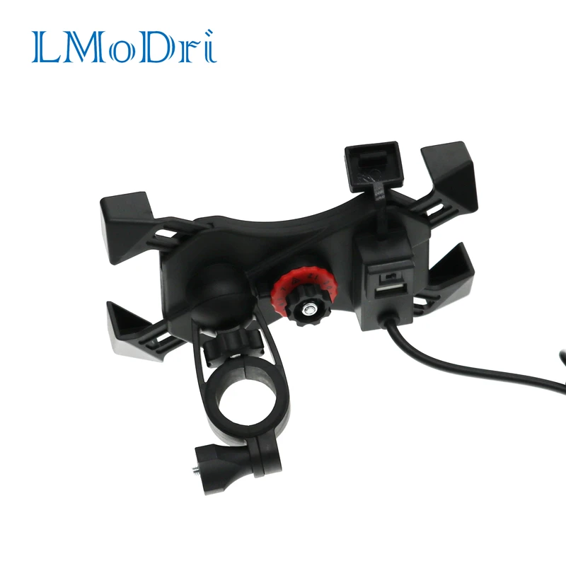 LMoDri Универсальный заряжаемый USB держатель для телефона на мотоцикл 360