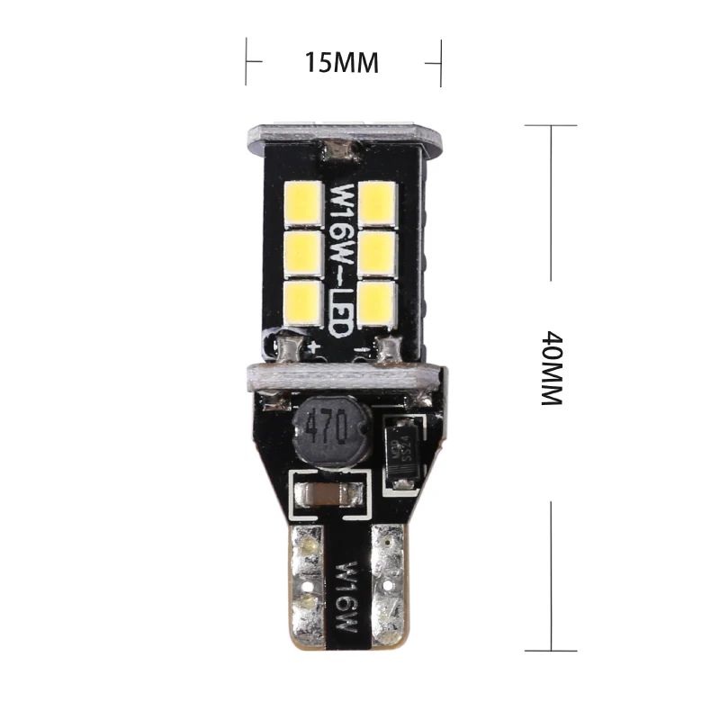 Светодиодсветодиодный лампы T15 W16W WY16W 15SMD 2835 стосветильник красный желтый