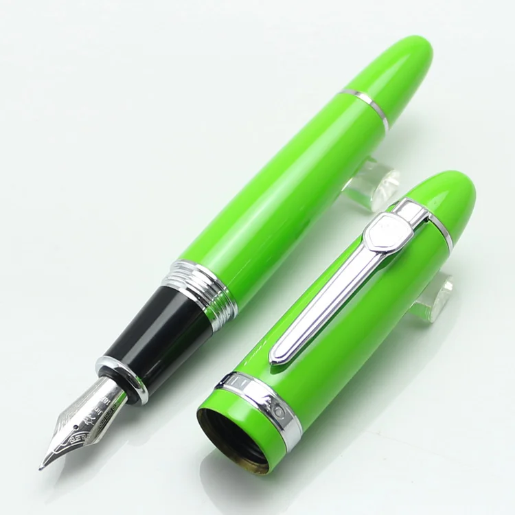 JINHAO 159 зеленая Улучшенная деловая перьевая ручка 18 КГП ширина 0 7 мм толстая для