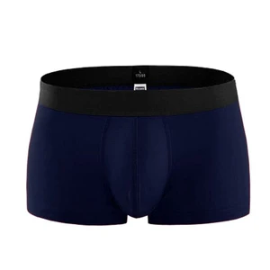 Мужские трусы-боксеры из натурального хлопка, Однотонные эластичные шорты, однотонные, нижнее белье