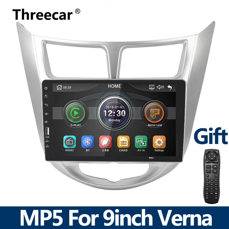 only radio 9 дюймов 2din автомобильный DVD радио плеер MP5 мультимедийный плеер для hyundai Verna Solaris 2010- mirrorlink iPhone Android Автомобильная камера - Цвет: only radio