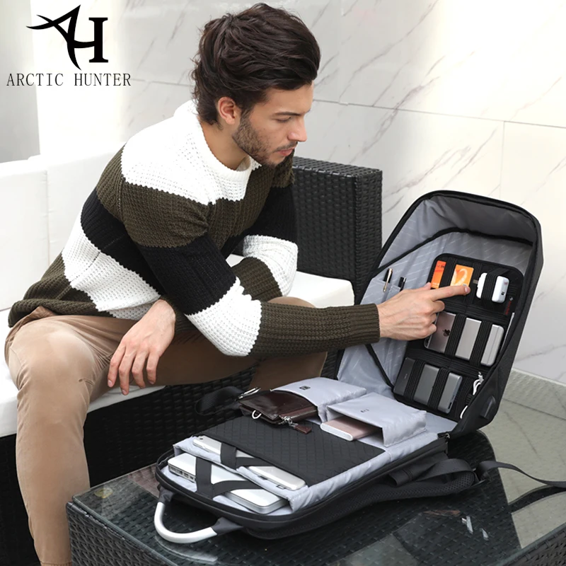 Арктический Охотник TSA замок ноутбук рюкзак для женщин водонепроницаемые