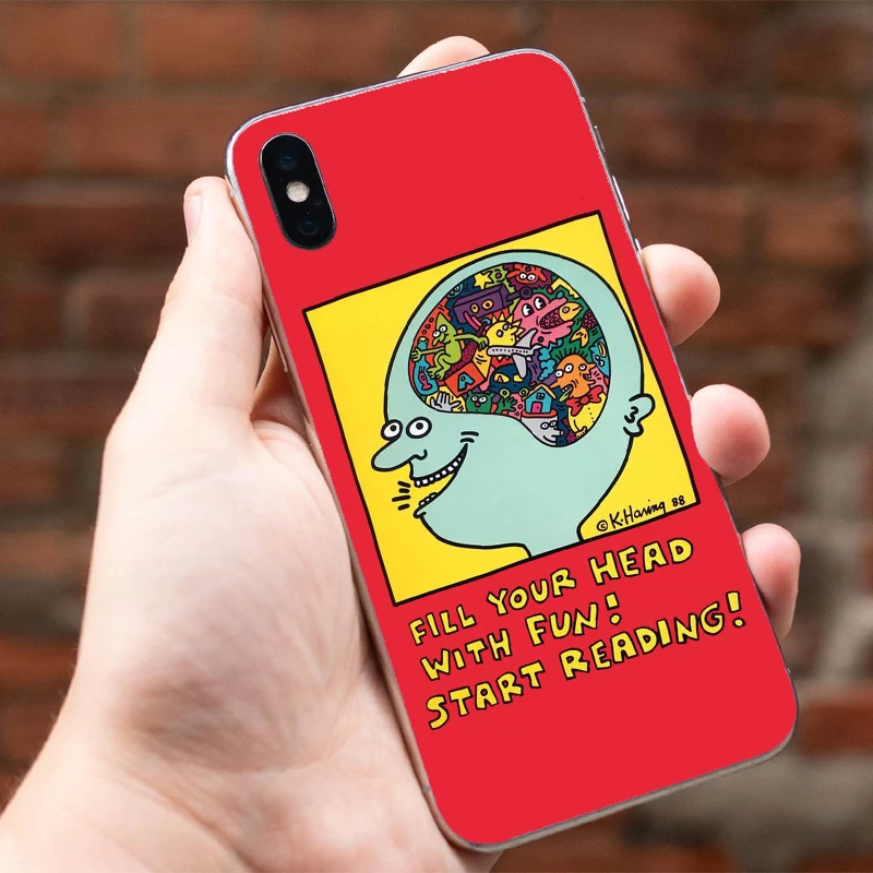 Keith Haring art в продаже Роскошные классные аксессуары для телефона чехол iPhone 8 7 6SPlus X SE