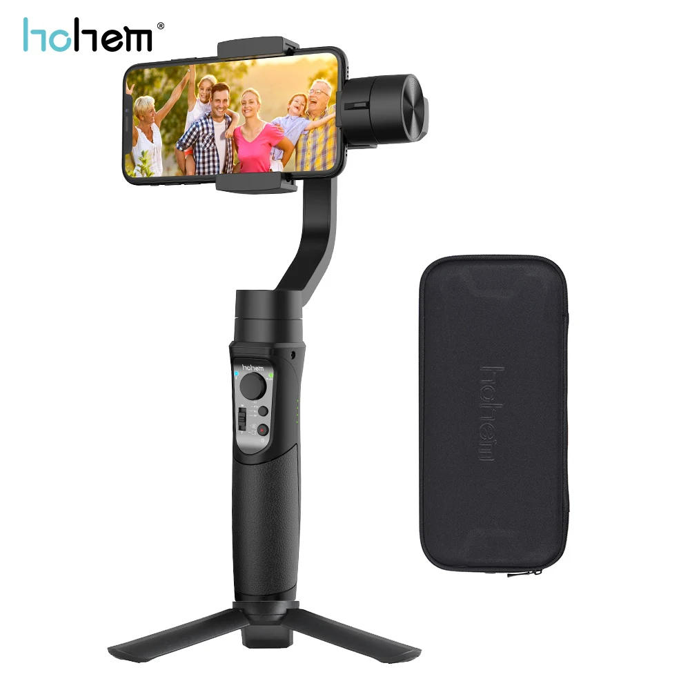 Black Hohem iSteady мобильный смартфон карданный 3-осевой Ручной Стабилизатор для iPhone XS XR X фотоаппаратов моментальной печати 8 7 7 плюс 6 6s для samsung для смартфона - Цвет: Black