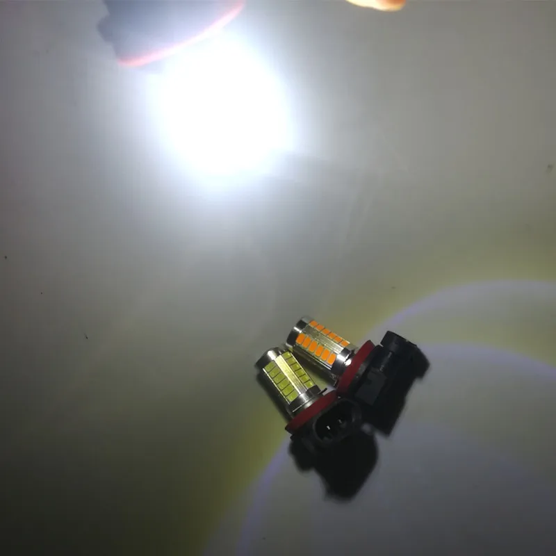 Супер белый 1 x H4 H7 H8 H11 9005 9006 P13W H16 33SMD светодиодный Авто противотуманных фар автомобиля лампы 6000K с объективом 5630 светодиодный чип стайлинга автомобилей - Испускаемый цвет: white