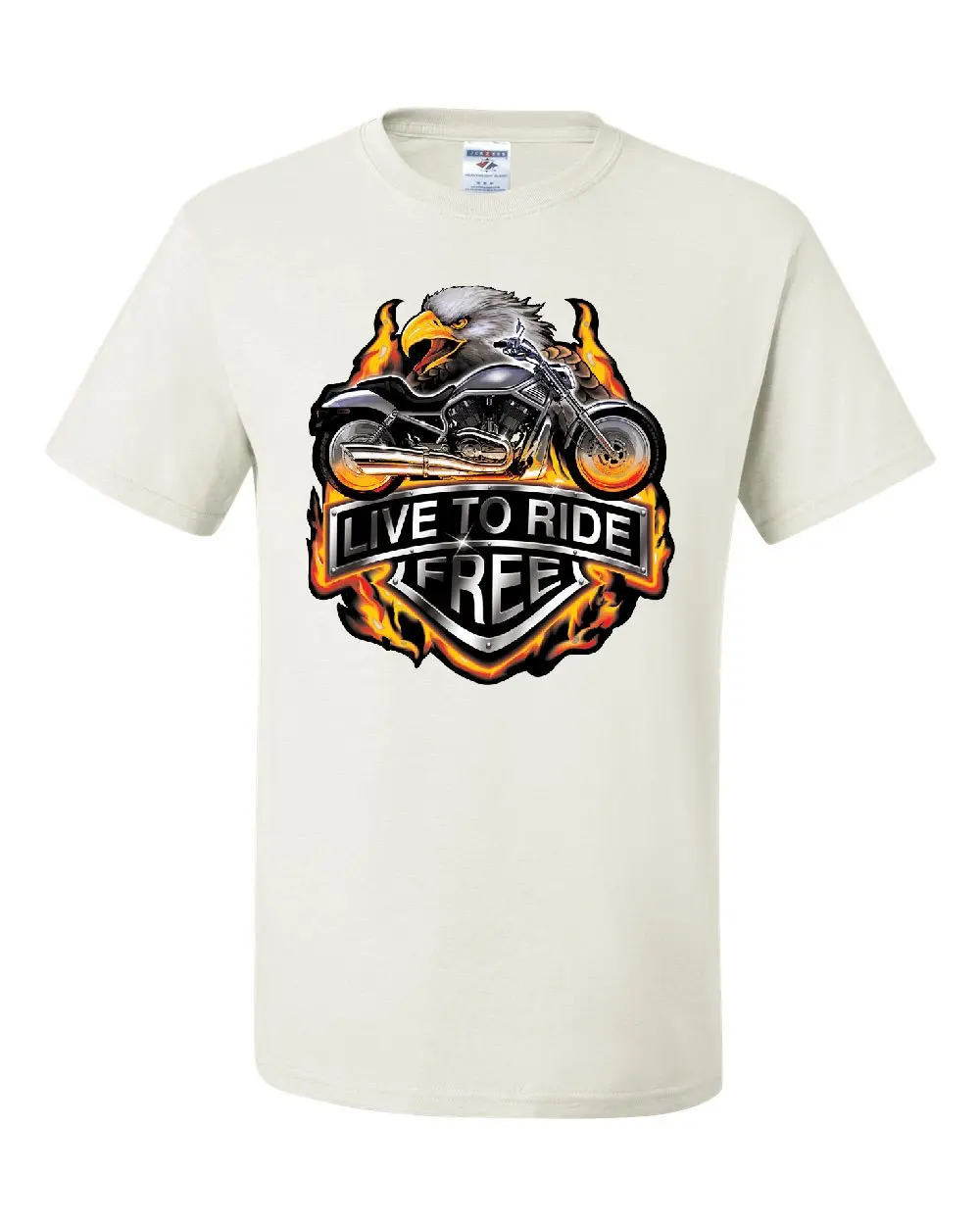 Жить чтобы ездить футболка пламенный Орел и Байкер байкера MC футболка|Мужские