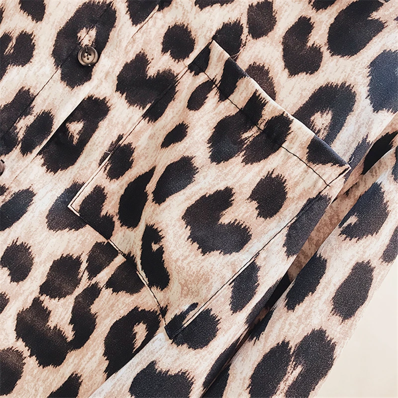 Винтажная леопардовая рубашка женские топы весна осень 2020 модные новые блузки с