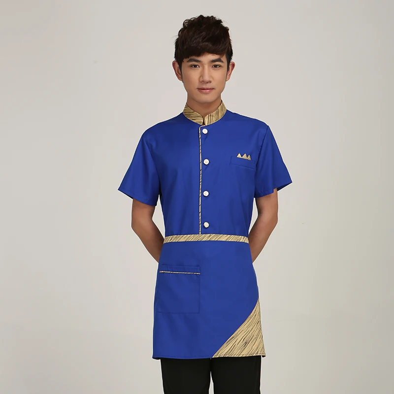 Комбинезон с коротким рукавом для официантов в ресторане гостинице унисекс