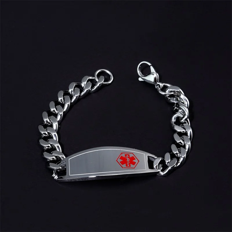Модный мужской женский браслет из нержавеющей стали эмблема змеи медицинский