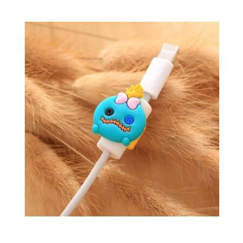 Hair strange small g Dehyaton мультфильм милый прекрасный Usb протектор кабель Чехол клип для Iphone 6 plus 6s 7plus крышка намотки шнур протектор провода Организатор - Цвет: Hair strange small g