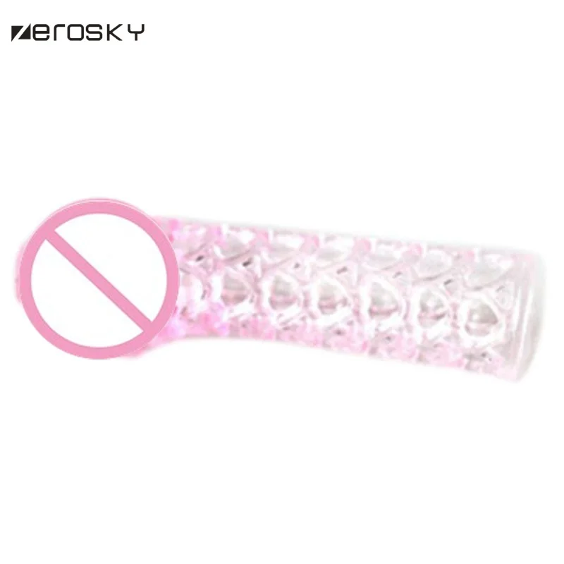 Zerosky мягкие силиконовые презервативы для увеличения пениса с полным покрытием