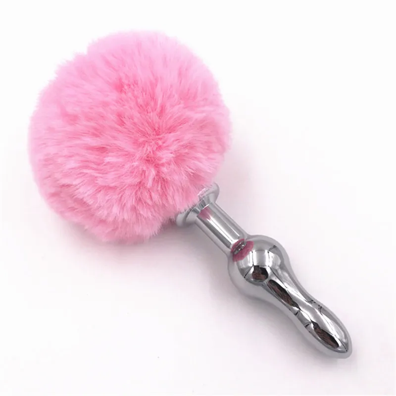 Anal Plug Male Masturbation Metal Butt Bead Rabbit Tail Conical Sex Toys for Women H8-59G | Красота и здоровье