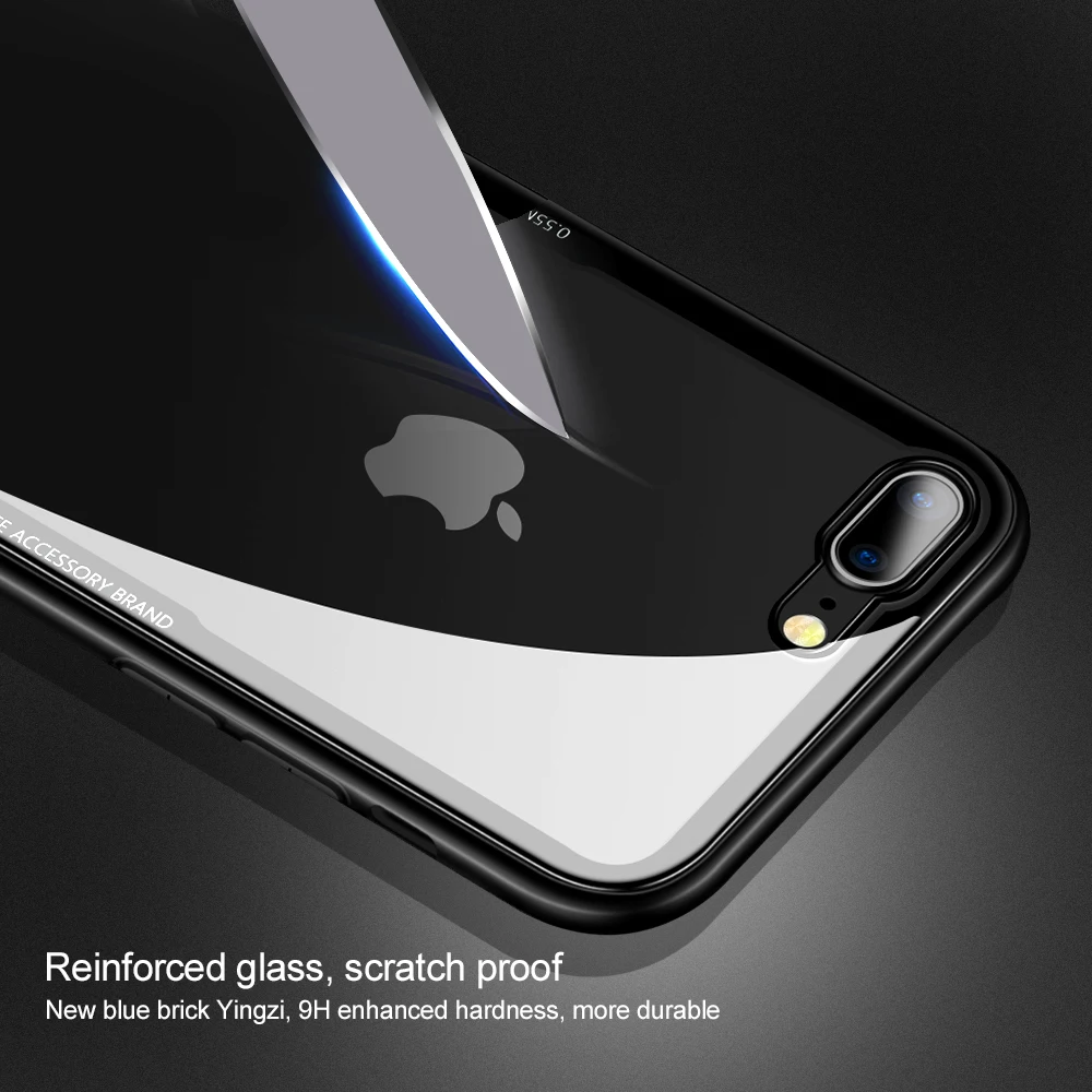 Роскошный чехол для телефона OLAF из стекла на заднюю панель iphone 8 7 6 6s Plus X