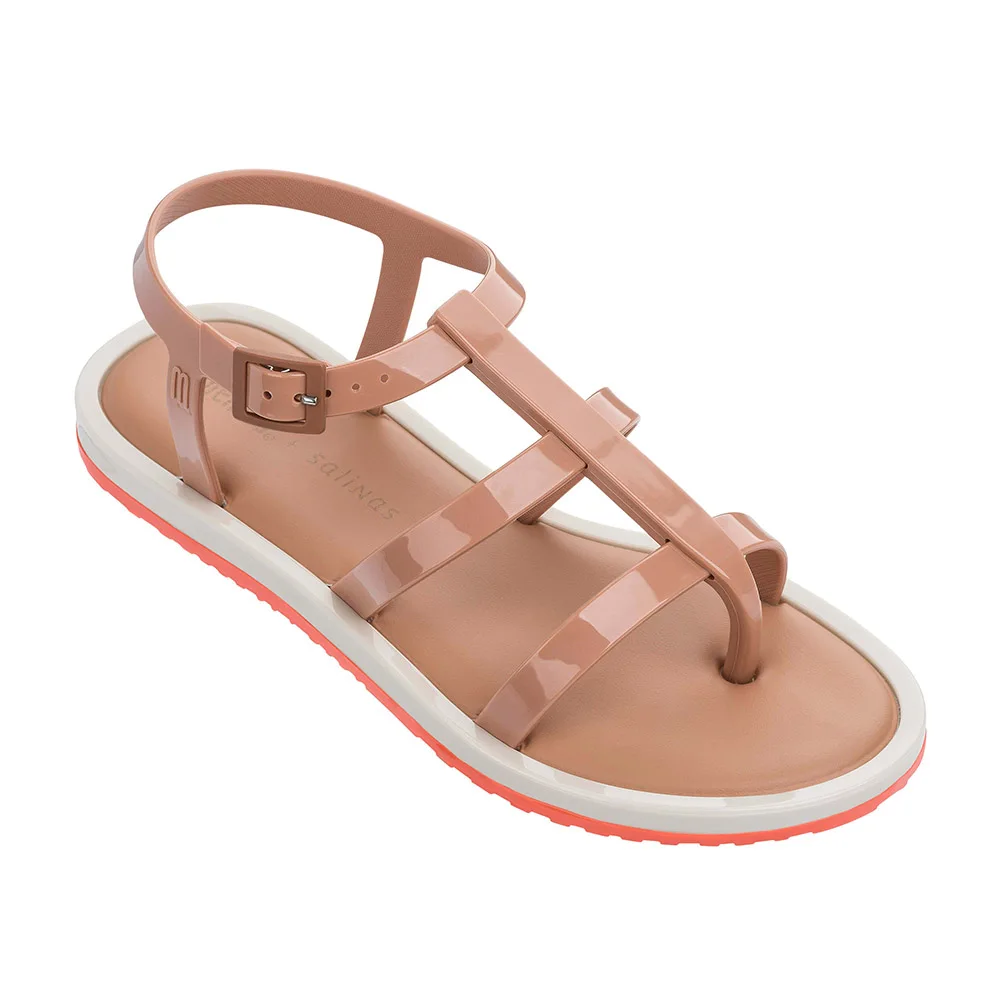 Melissa Caribe Verao+ Salinas/; женские сандалии на плоской подошве; Брендовая женская обувь melissa; прозрачные сандалии; женская прозрачная обувь - Цвет: Khaki