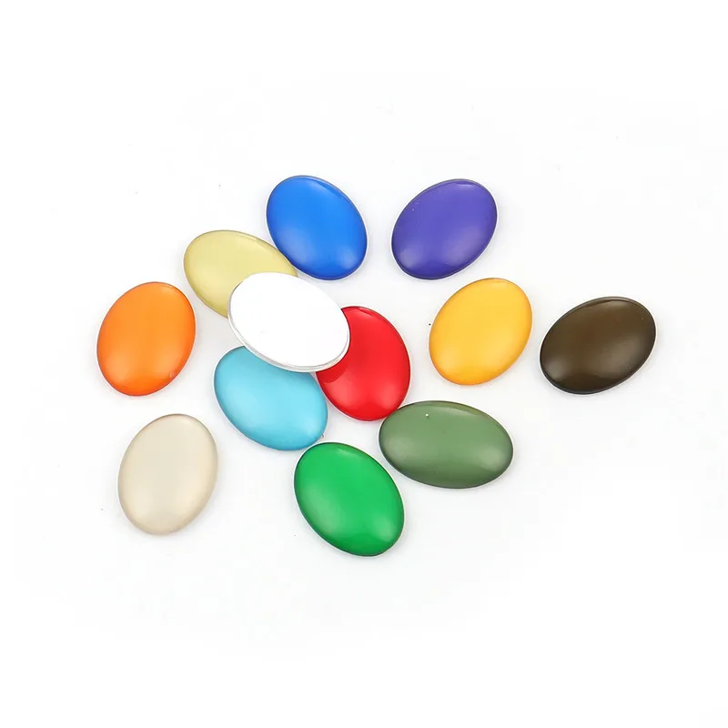 DoreenBeads стеклянное купольное уплотнение кабошон овальный Flatback в случайном