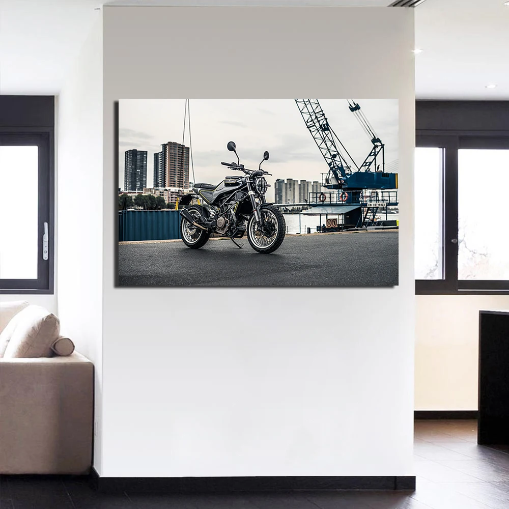 Husqvarna Svartpilen 401 супер мотоцикл холст живопись декоративный плакат и печать