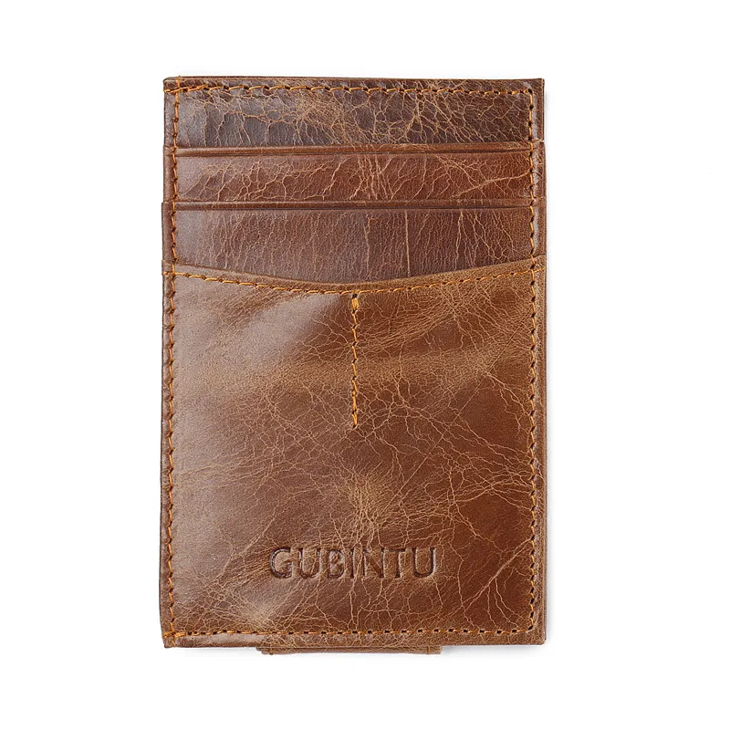 YISHEN мужские Зажимы для денег из натуральной кожи передний карман зажим держатель