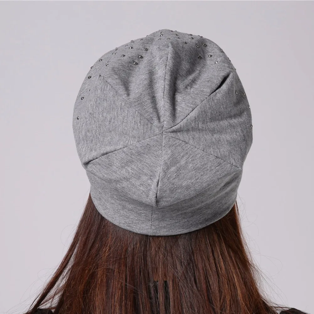 Geebro Брендовая женская Шапка бини с напуском Весенняя Повседневная однотонная