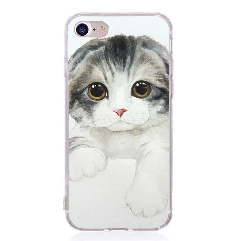 Mobile Phone Bag Silicone For Coque iPhone 8 plus 5 5S SE 6 6S 7 Plus 10 X Cat Case Lion |