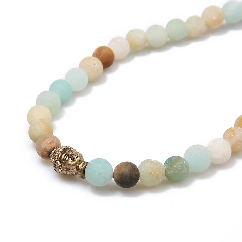 Balibali модный многослойный браслет Будды Макси натуральный камень 108 мала бусины