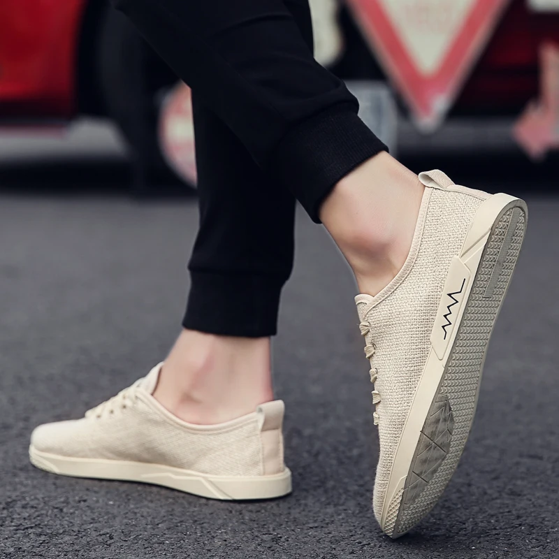 Men's shoes spring and autumn breathable linen men's wild tide canvas men casual | Обувь