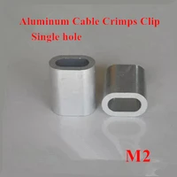 500pcs 2mm m2 aluminum cable crimps sleeve single hole ferrule crimping loop oval wire rope clip swage fittings