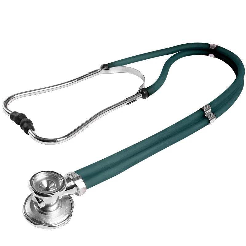 Army Green Spirit cardiology Двухтрубная многофункциональная двойная головка профессиональный стетоскоп угловой сплав слушать фетальное сердце медицинские устройства - Цвет: Army Green