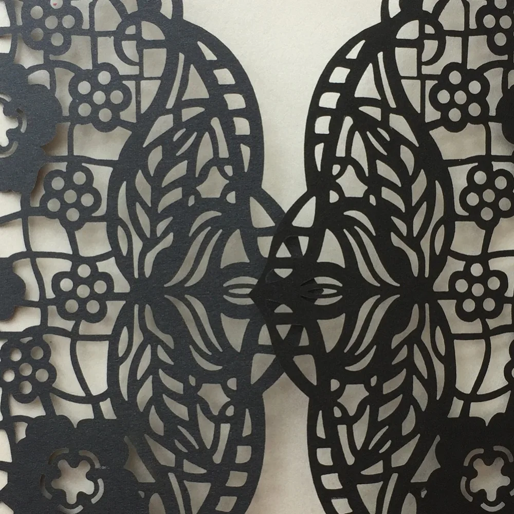 40 шт./лот Резные Свадебные приглашения в виде цветов лазерной резки свадебная