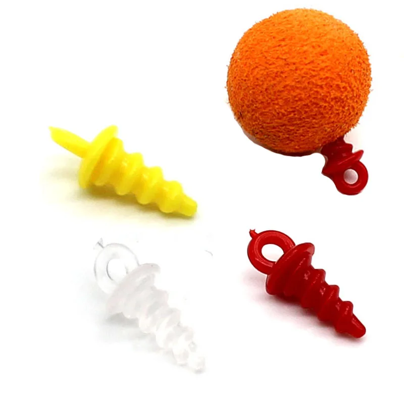 50PCS Boilie Screw Plastic Bait Pop Up Carp Fishing Holder Accessories Ronnie D Rig Terminal Tackle Equipment | Спорт и развлечения