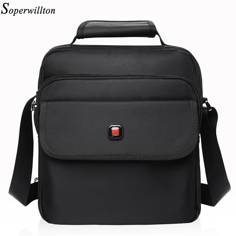 Soperwillton Для мужчин сумка S Курьерские сумки с крышкой 14 дюймов ноутбук для Оксфорд