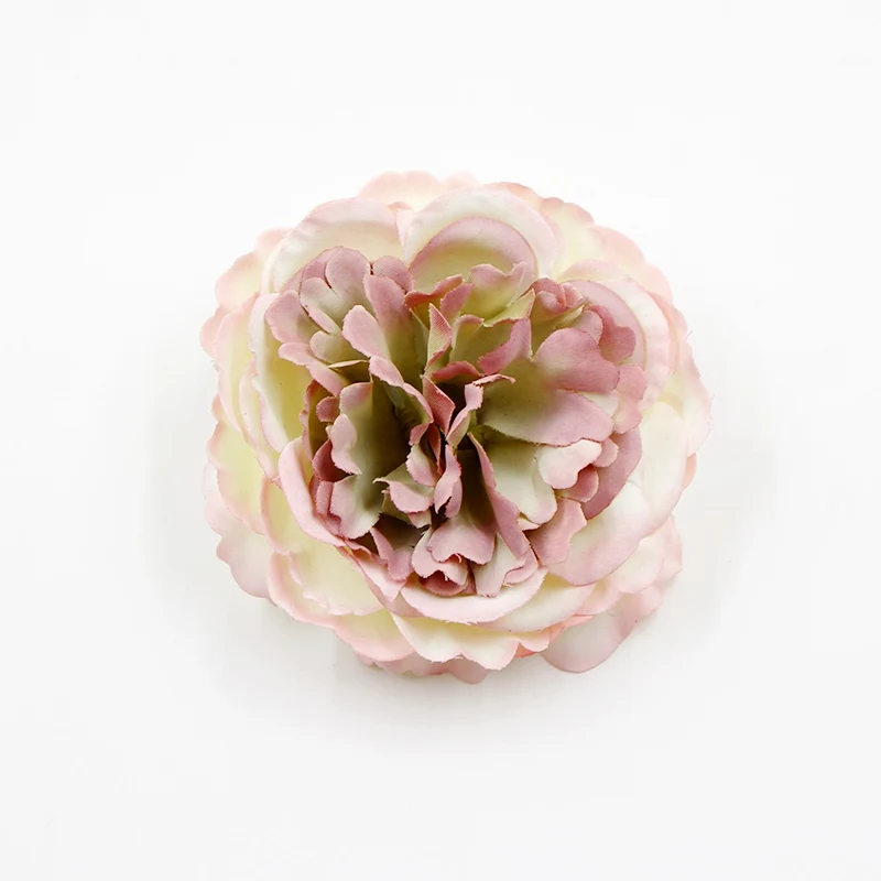 pink greenish 2 шт., искусственный шёлковый пион, Цветочная головка, украшение для свадьбы, дома, Рождества, сделай сам, головной убор, цветок, стена, Подарочная коробка, ремесло, искусственный цветок - Цвет: pink greenish