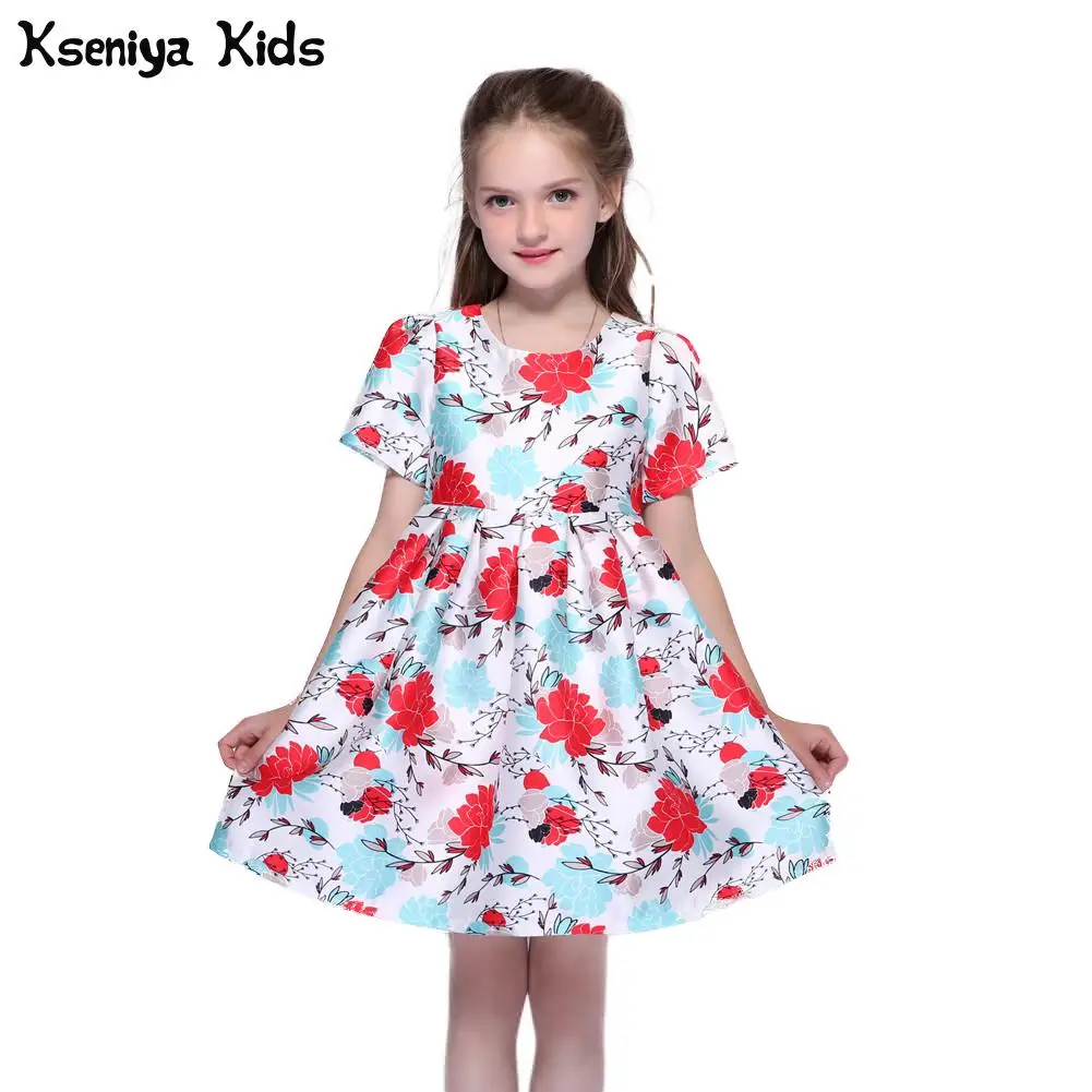 Kseniya Kids/платья с принтом для больших и маленьких девочек; сезон осень-зима; двухслойное платье принцессы с бабочкой для девочек с лентами; Возраст 2-10 лет