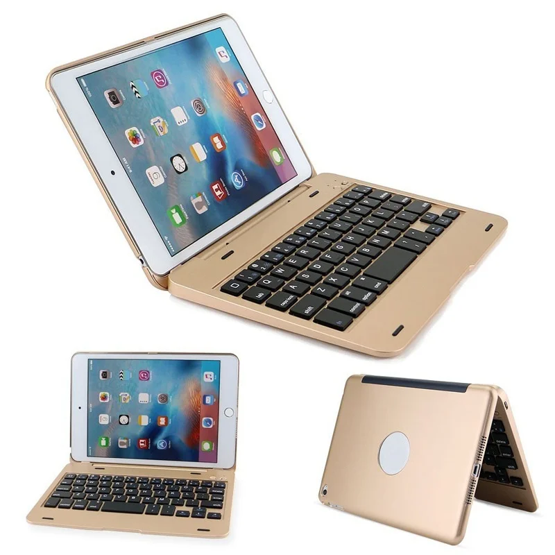 Портативный тонкий беспроводной Bluetooth клавиатура Фолио Смарт-Чехол для Apple iPad Mini 1 Mini 2 Mini 3