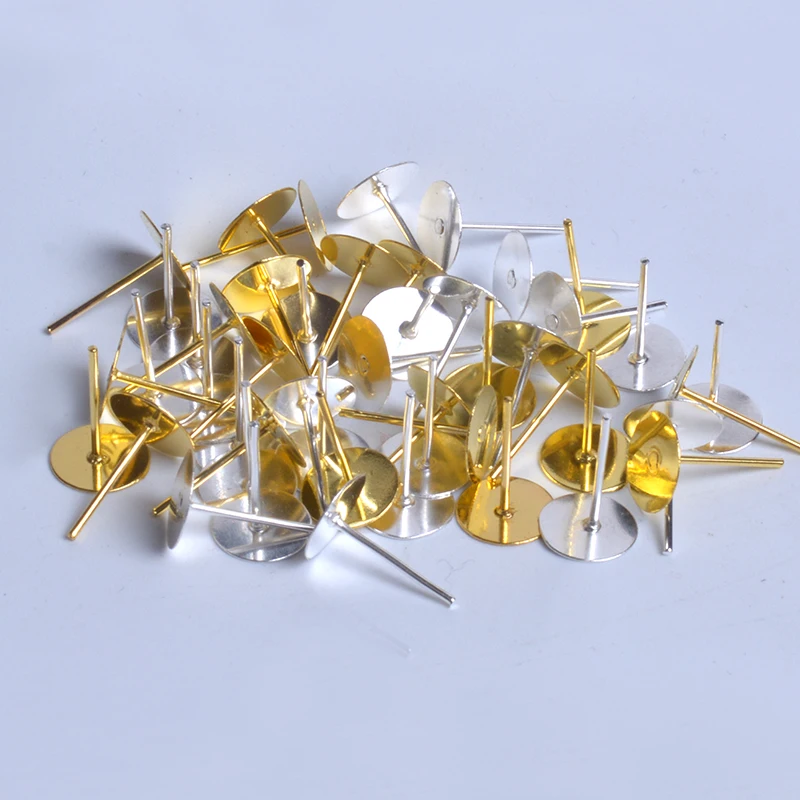 Пустая основа для сережек гвоздиков из нержавеющей стали золотистого и